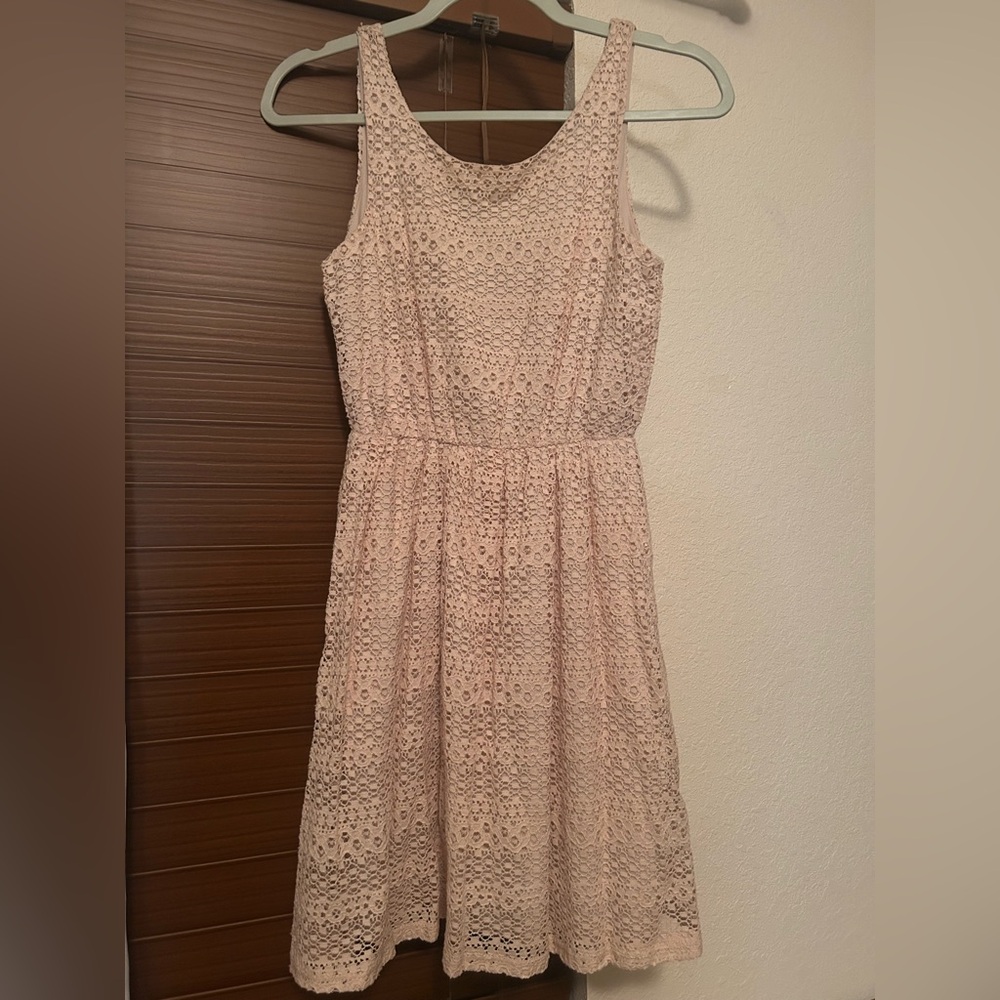 Lace Sleeveless Mini Dress